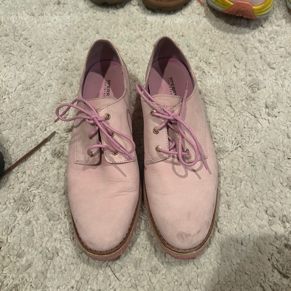 Pink Sperry Oxford Women's Shoes